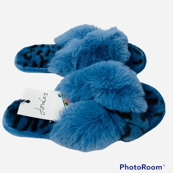 NWT JOULES fluffy slippers sz7 - Picture 4 of 4